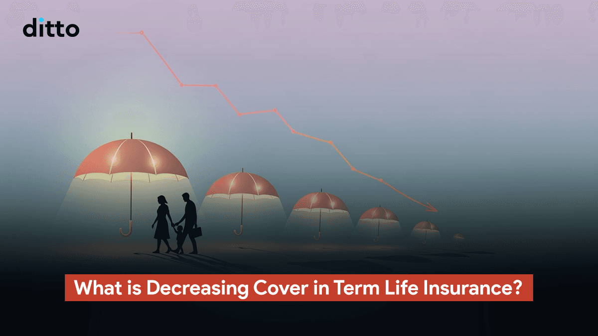 What is a Decreasing Cover Option in Term Life Insurance Plans?